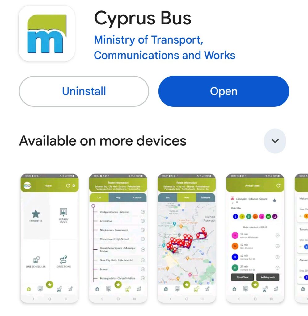 Nova mobilna aplikacija „Cyprus Bus“ dostupna za preuzimanje